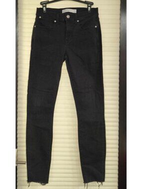 AYR Women’s Black Jeans Size 29x30 Raw Hem Slim Skinny Ankle Denim Pants